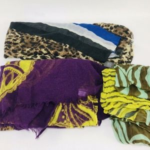 Lot Of 3 Scarves Animal‎ Print Vince Camuto